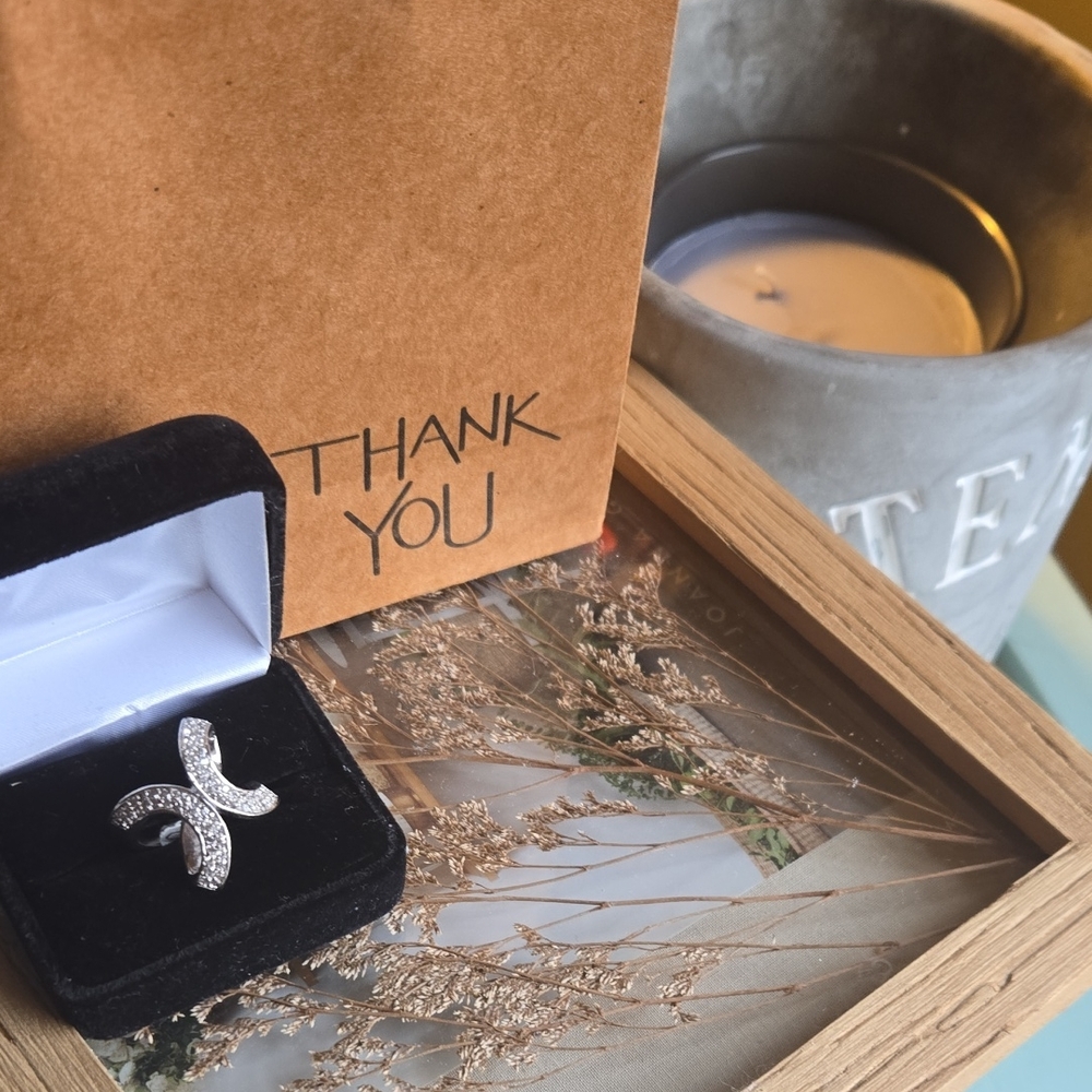 Silver Crystal Ring